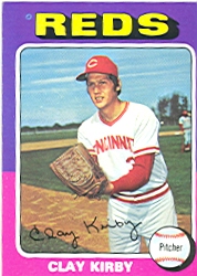 1975 Topps Mini Baseball Cards      423     Clay Kirby